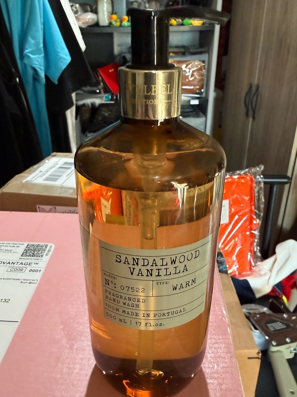Lee Sandalwood Vanilla Hand Soap - Amber Brown Bottle